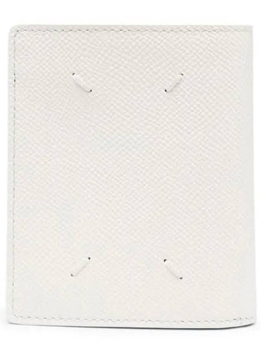 Stitch Logo Compact Bifold Half Wallet White - MAISON MARGIELA - BALAAN 1