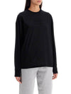 Logo Embroidered Cotton Long Sleeve T-shirt Black - MIU MIU - BALAAN 3