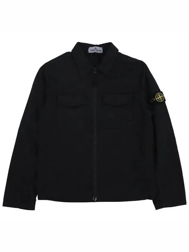 Kids Wappen Patch Zip-Up Jacket Black - STONE ISLAND - BALAAN 3