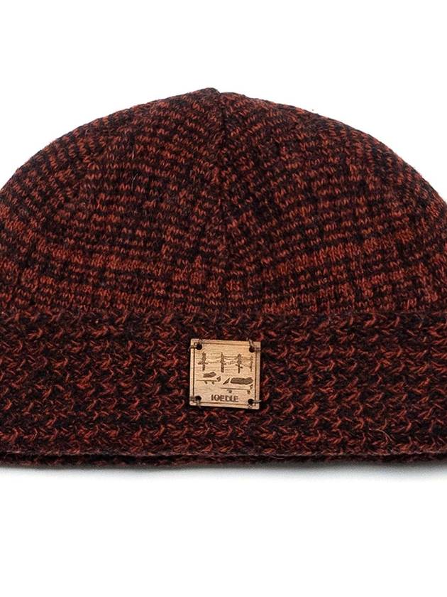 Flowing Scenery Short Beanie Red Brown I5WH02RB - IOEDLE - BALAAN 4