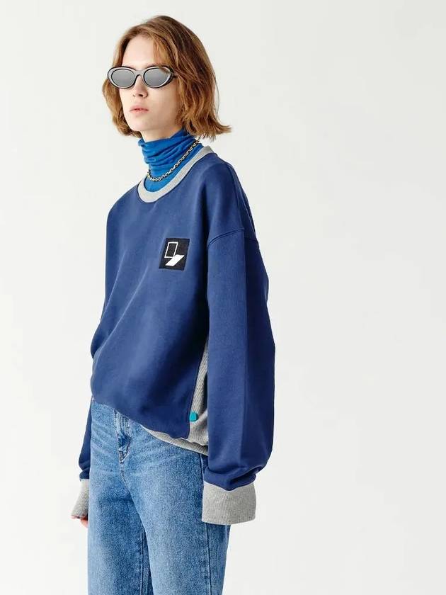 Unisex BXMXMTM Door Box Sweatshirt Mix Navy - CHANCE'S NOI - BALAAN 6