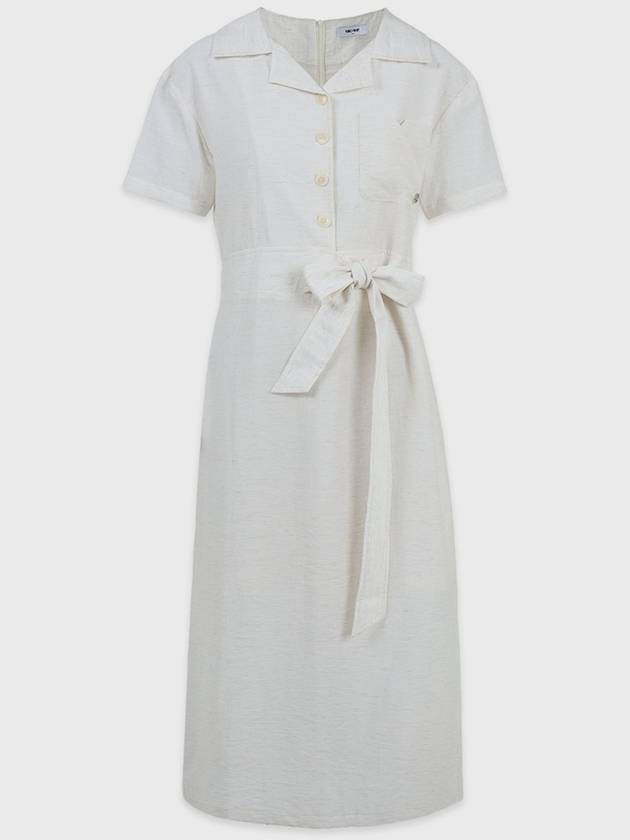 Fluttered linen wrap long dress - MICANE - BALAAN 4