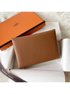 Calvi Duo Card Holder Absong Palladium Hardware Gold H085238CK37 - HERMES - BALAAN 4