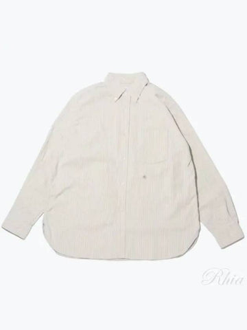 Button Down Striped Wind Shirt SUGF352 BE - NANAMICA - BALAAN 1