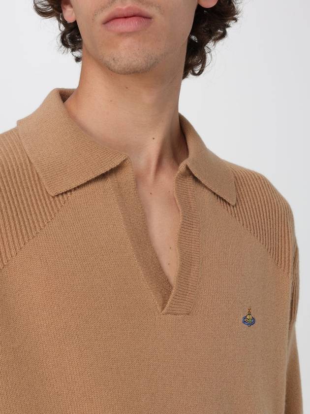 Football Polo Wool Knit Top Beige - VIVIENNE WESTWOOD - BALAAN 6