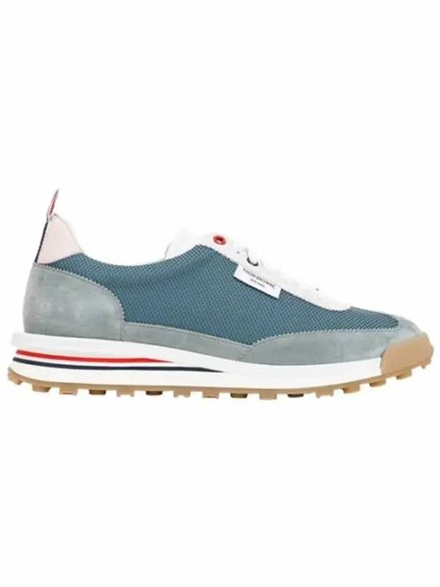 Signature Tech Running Low Top Sneakers Blue - THOM BROWNE - BALAAN 2