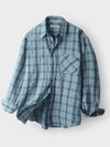 Breed Wrinkle Check Shirt Blue - INDUST - BALAAN 5