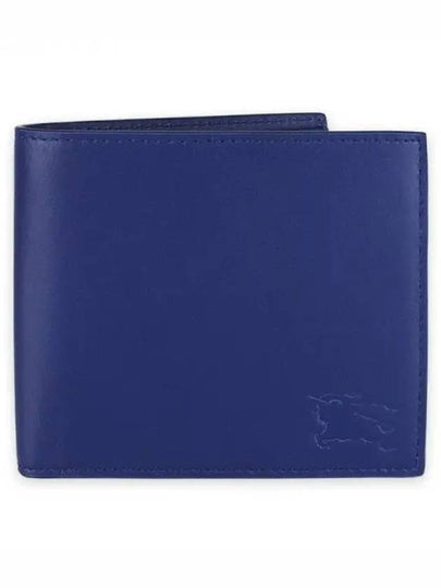 EKD Leather Bifold Half Wallet Blue - BURBERRY - BALAAN 2