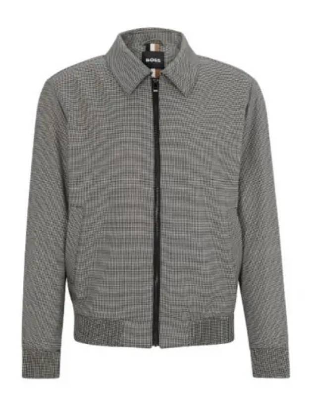 Green Slim fit jacket in a houndstooth wool blend 50521771 001 - HUGO BOSS - BALAAN 2