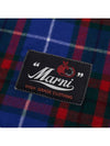 Wool Tartan Muffler Blue - MARNI - BALAAN 7