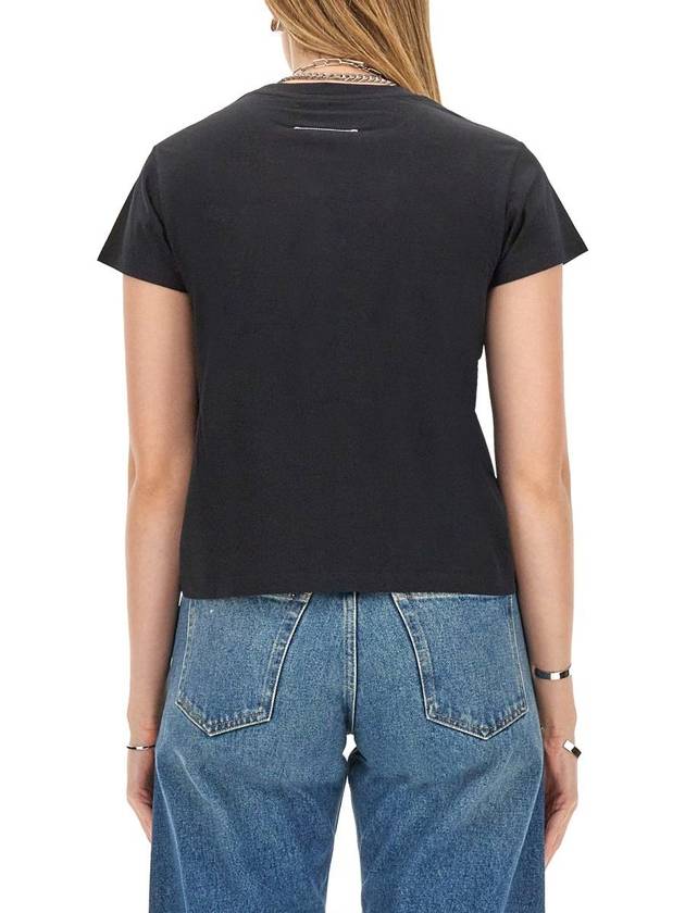 MM6 short sleeve t-shirt S52GC0327S24312 900 BLACK - MAISON MARGIELA - BALAAN 4