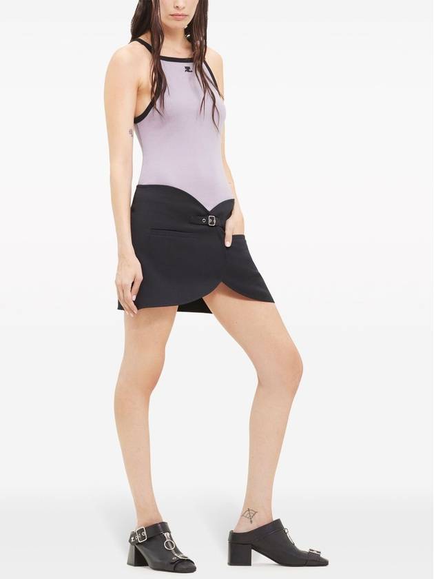 Buckle Contrast Sleeveless Smoke Grey - COURREGES - BALAAN 4