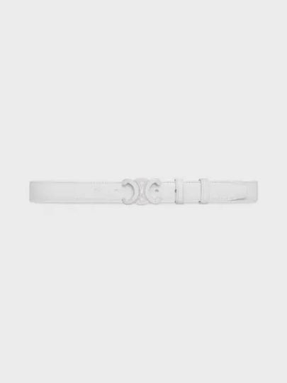 Triomphe Taurillon Medium Leather Belt Blanc De Blanc - CELINE - BALAAN 2