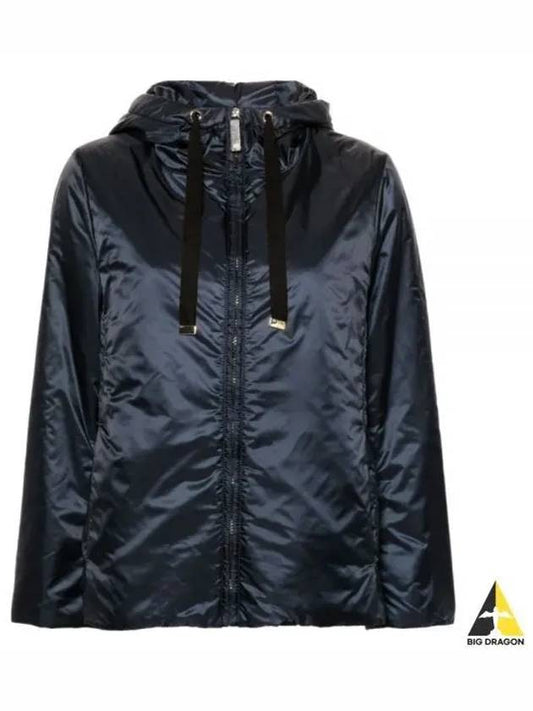 Greenh Water Repellent Hooded Padding Navy - MAX MARA - BALAAN 2