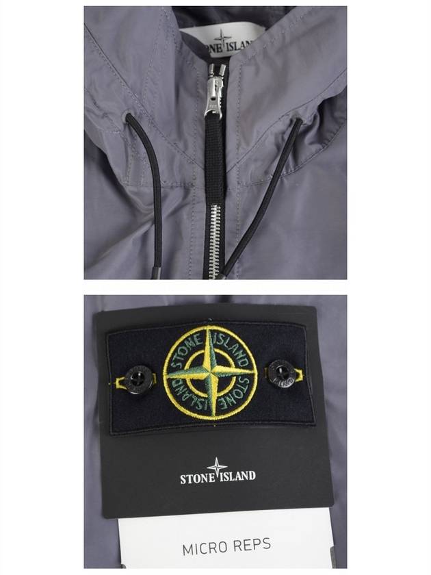 Wappen Patch Micro Reps Hooded Jacket Charcoal - STONE ISLAND - BALAAN 7