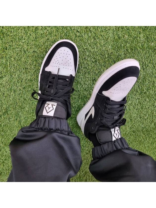 Jordan 1 SE Diamond Low Top Sneakers Black White - NIKE - BALAAN.