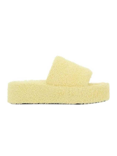 Terry Platform Slippers Pastel Yellow - BALENCIAGA - BALAAN 1