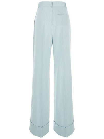 Light Blue Straight Pants With Pinces  In Line Blend Woman - ANDAMANE - BALAAN 2