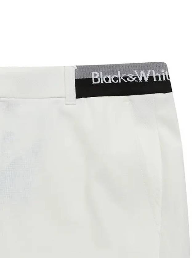 logo knit decoration functional pants 5013GZWPWHITE - BLACK&WHITE - BALAAN 3