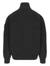 Cotton Zip-Up Jacket Black - STONE ISLAND - BALAAN 3