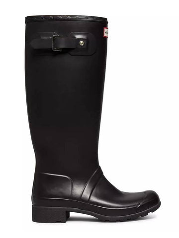 Original Tour Packable Tall Wellington Rain Boots Black - HUNTER - BALAAN 1