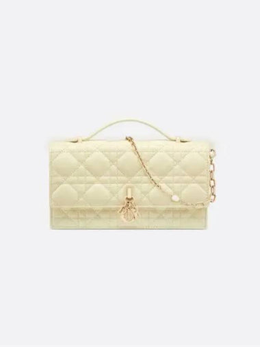 Miss Cannage Lambskin Mini Bag Yellow - DIOR - BALAAN 1