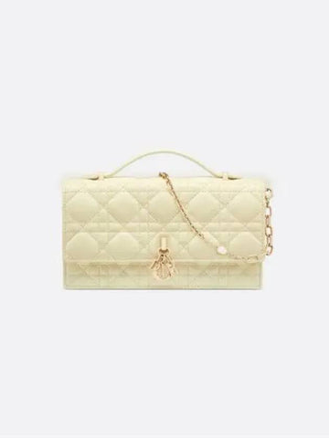 Miss Cannage Lambskin Mini Bag Yellow - DIOR - BALAAN 1