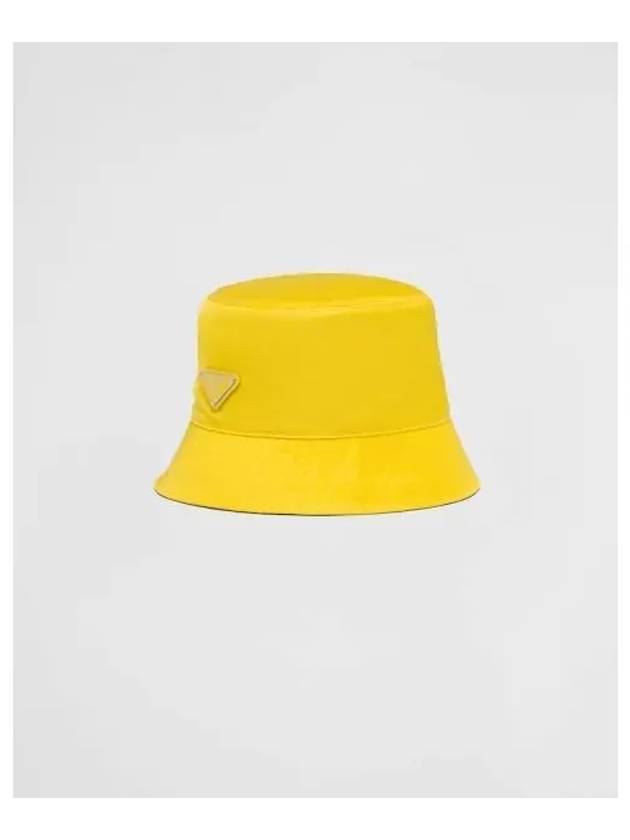 Re-Nylon Triangle Logo Bucket Hat Yellow - PRADA - BALAAN 2