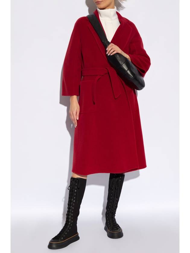 Ludmilla 1 Belt Cashmere Single Coat Red - MAX MARA - BALAAN 3