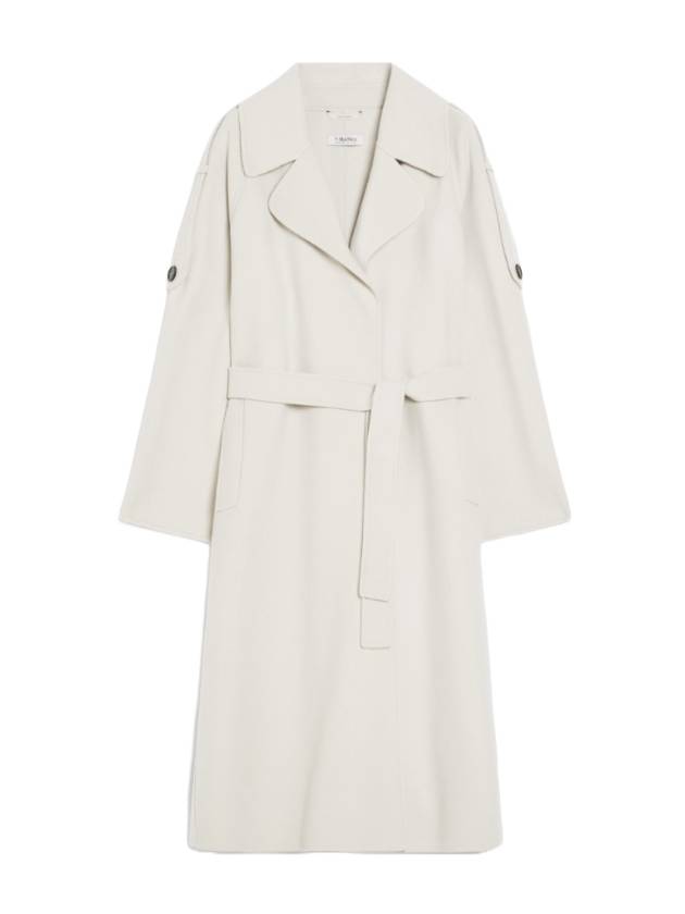 Beato Belt Wool Single Coat Pearl Grey - S MAX MARA - BALAAN 1