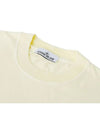 Logo Print Crew Neck Short Sleeve T-Shirt Yellow - STONE ISLAND - BALAAN 4