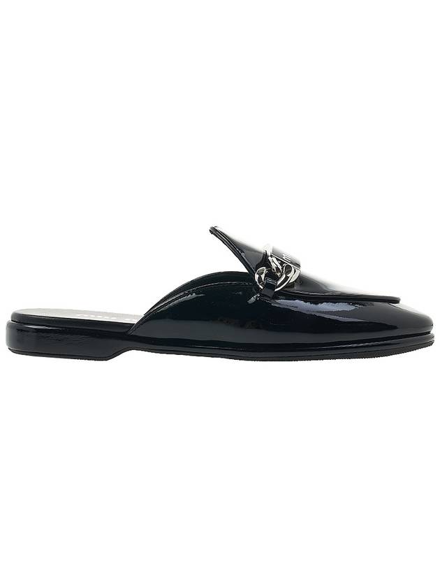 Women's Logo Leather Bloafers Black - MIU MIU - BALAAN 3