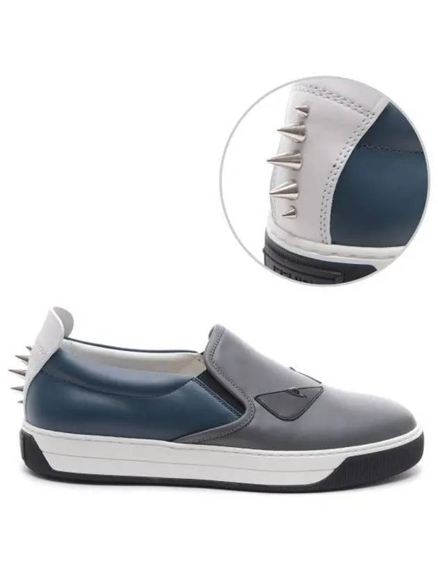 Monster Slip On Blue Grey - FENDI - BALAAN 2