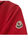 Logo Patch Color Matching Line Polo Shirt Red - MONCLER - BALAAN 6