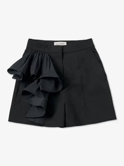 Ruffle Shorts Black - ALEXANDER MCQUEEN - BALAAN 2