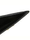 Gold Hardware Triangle Logo Saffiano Half Wallet Black - PRADA - BALAAN 11