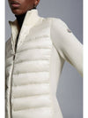 High Neck Padded Wool Cardigan White - MONCLER - BALAAN 8