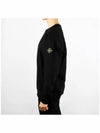 Wappen Patch Crew Neck Cotton Sweatshirt Black - STONE ISLAND - BALAAN 4