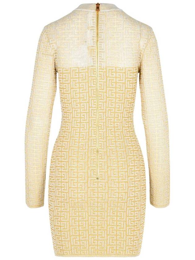 Balmain Beige Viscose Blend Dress - BALMAIN - BALAAN 3