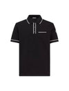 Color Block Polo Shirt Black - MONCLER - BALAAN 1