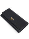 1MH132 Saffiano gold logo long wallet - PRADA - BALAAN 3