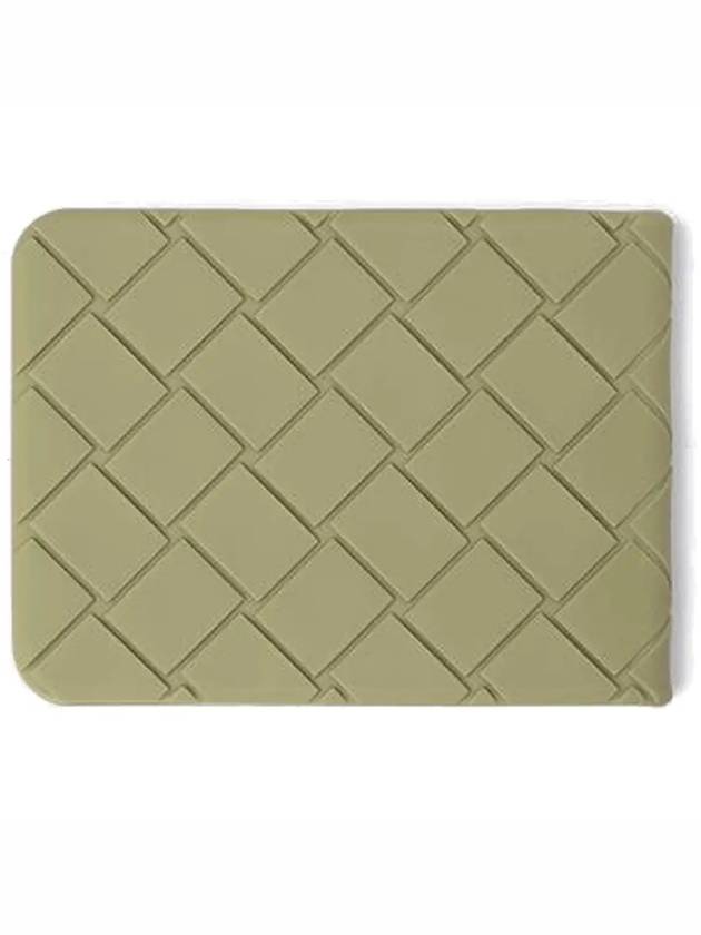 Intrecciato Rubber Half Wallet Light Khaki - BOTTEGA VENETA - BALAAN 4