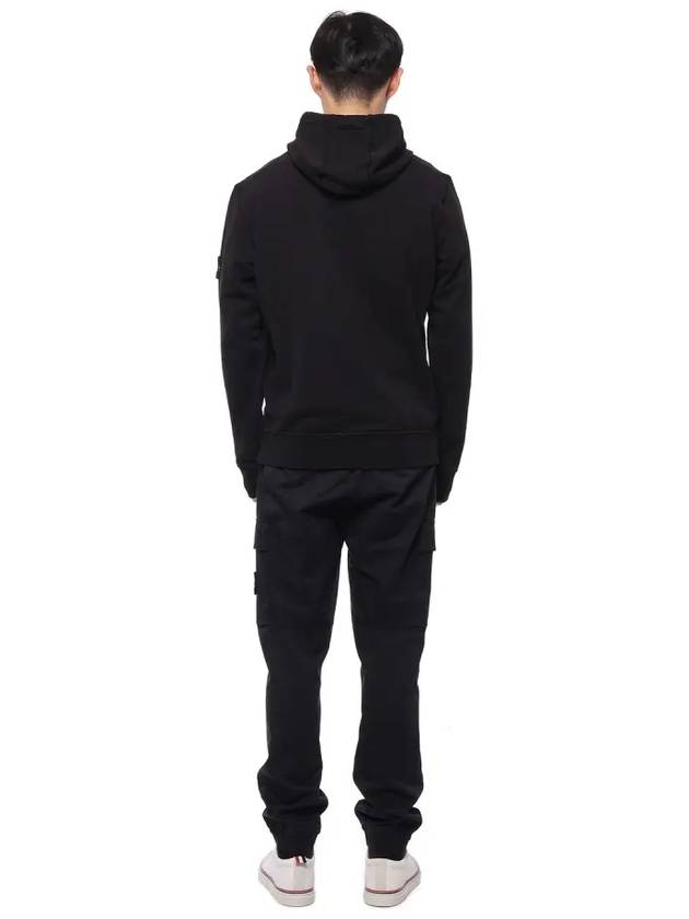 Stretch Cotton Wool Satin Cargo Straight Pants Navy - STONE ISLAND - BALAAN 4