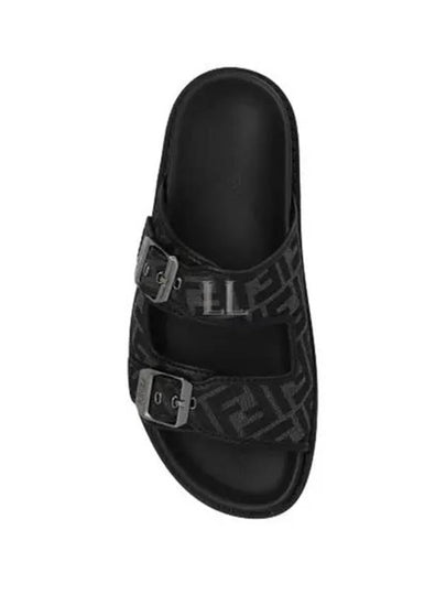 Men's Peel Jacquard Fabric Sandals Black - FENDI - BALAAN 2