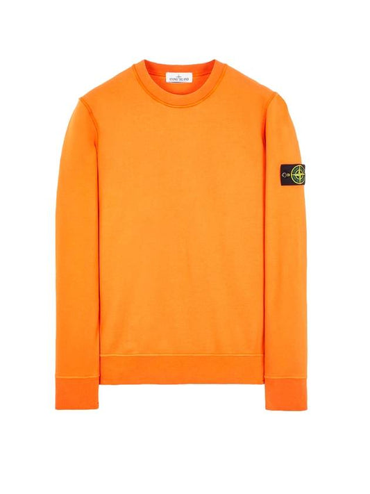 Wappen Patch Crew Neck Sweatshirt Orange - STONE ISLAND - BALAAN 1