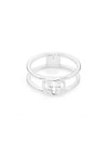 Interlocking GG Thin Open Ring YBC298036001 Silver - GUCCI - BALAAN 2