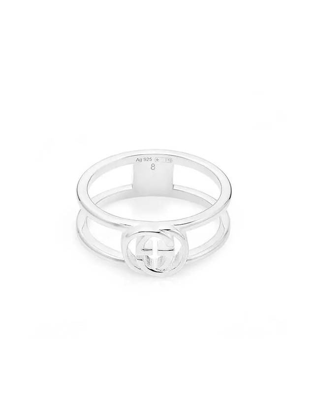 Interlocking GG Thin Open Ring YBC298036001 Silver - GUCCI - BALAAN 2