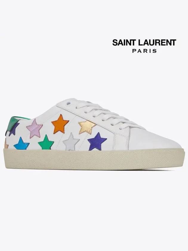 Women's California Multimetal Star Low Top Sneakers White - SAINT LAURENT - BALAAN 3