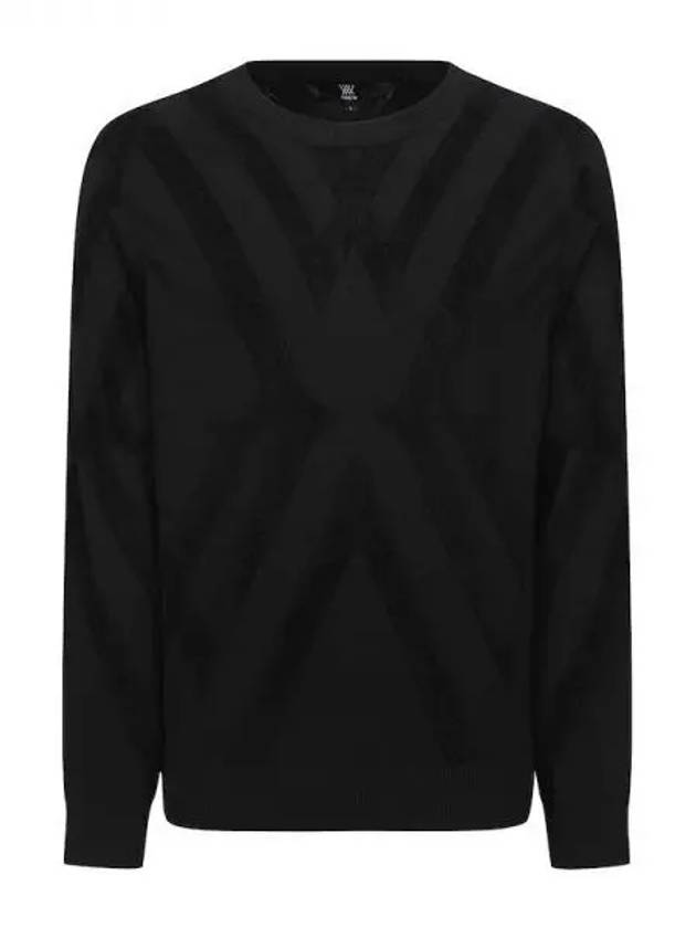 Anew M Big Logo Intarsia Pullover BK Domestic Product GQCY24090547074 - ANEWGOLF - BALAAN 1