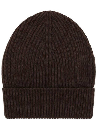 Ribbed Knit Turn-Up Brim Beanie FXL68TJFMU9 - DOLCE&GABBANA - BALAAN 1